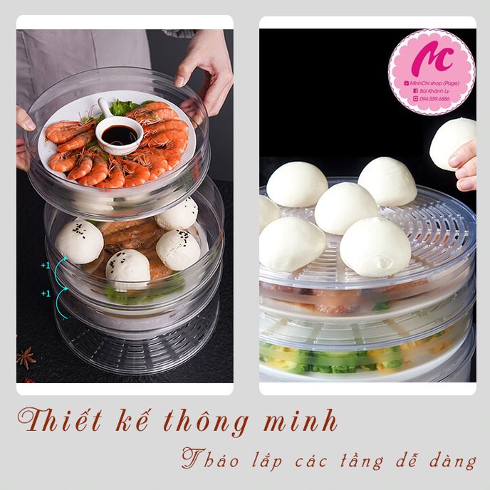 Lồng bàn đa năng Việt Nhật (MS: 2676) thiết kế 5 tầng thông minh bảo quản đồ ăn, an toàn sức khỏe 01273