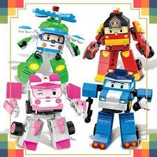 Bộ đồ chơi robocar poli biến hình robot siêu xe 4 trong 1 cao cấp dành cho bé