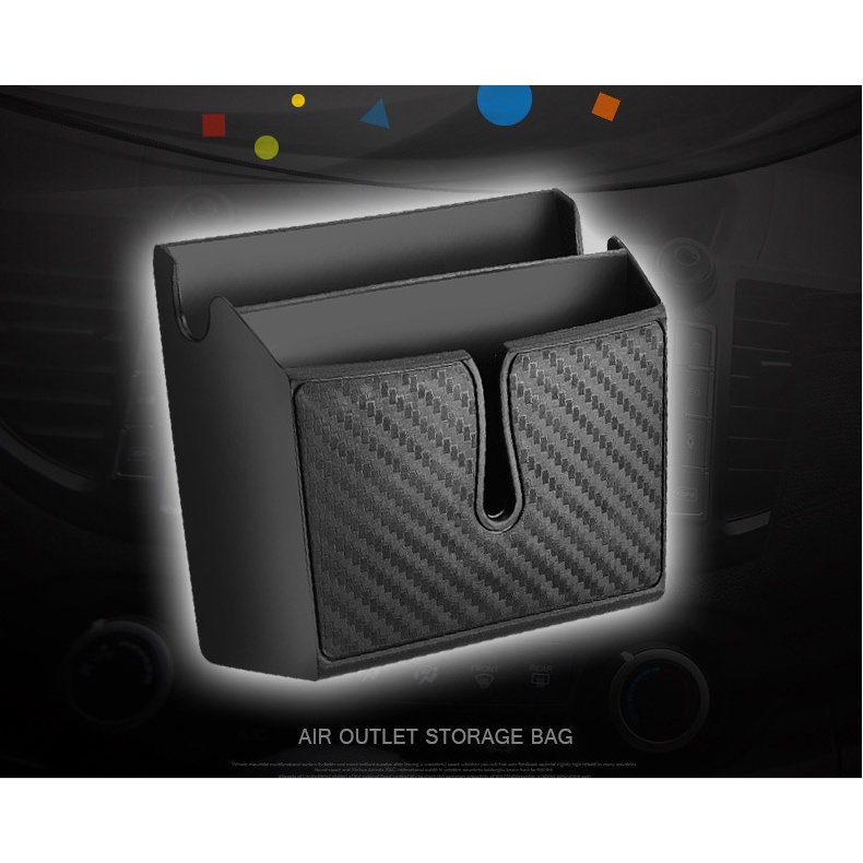 Hộp Đựng Điện Thoại Họa Tiết Sợi Carbon Có Thể Tháo Rời Tiện Dụng Cho Xe Hơi