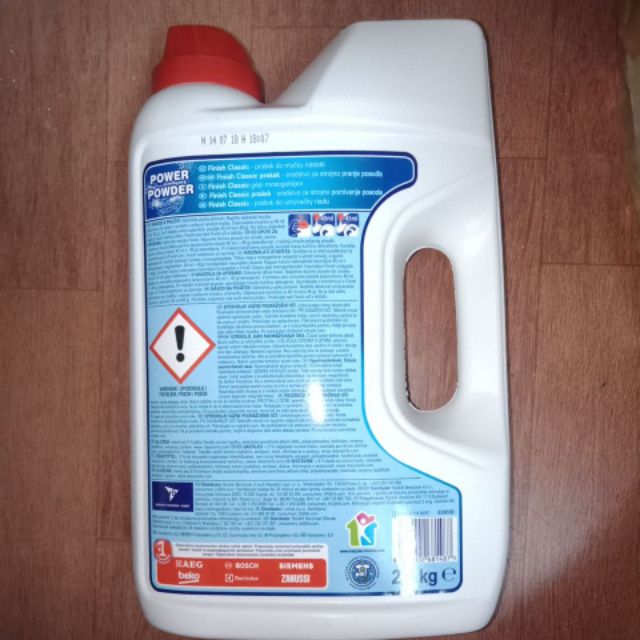 Bột rửa bát Finish 2.5kg chuyên dụng cho máy