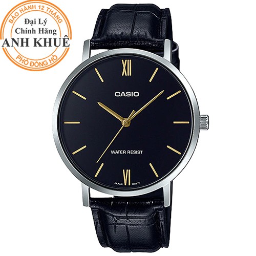 Đồng hồ nam dây da Casio Anh Khuê MTP-VT01L-1BUDF