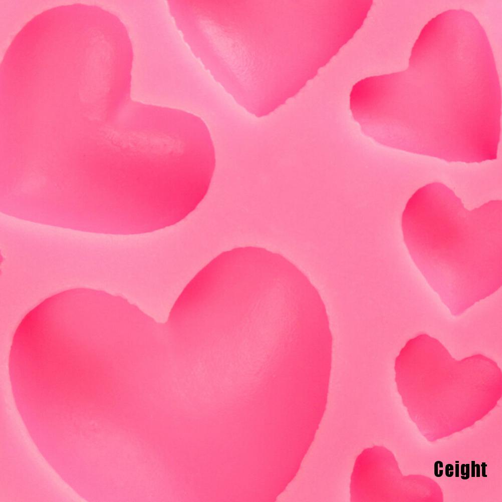 Khuôn Silicone Làm Bánh Hình Trái Tim 3D Diy