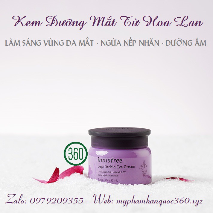 [mẫu mới] Kem Dưỡng Mắt Từ Hoa lan Innisfree Orchid Eye Cream 30ml