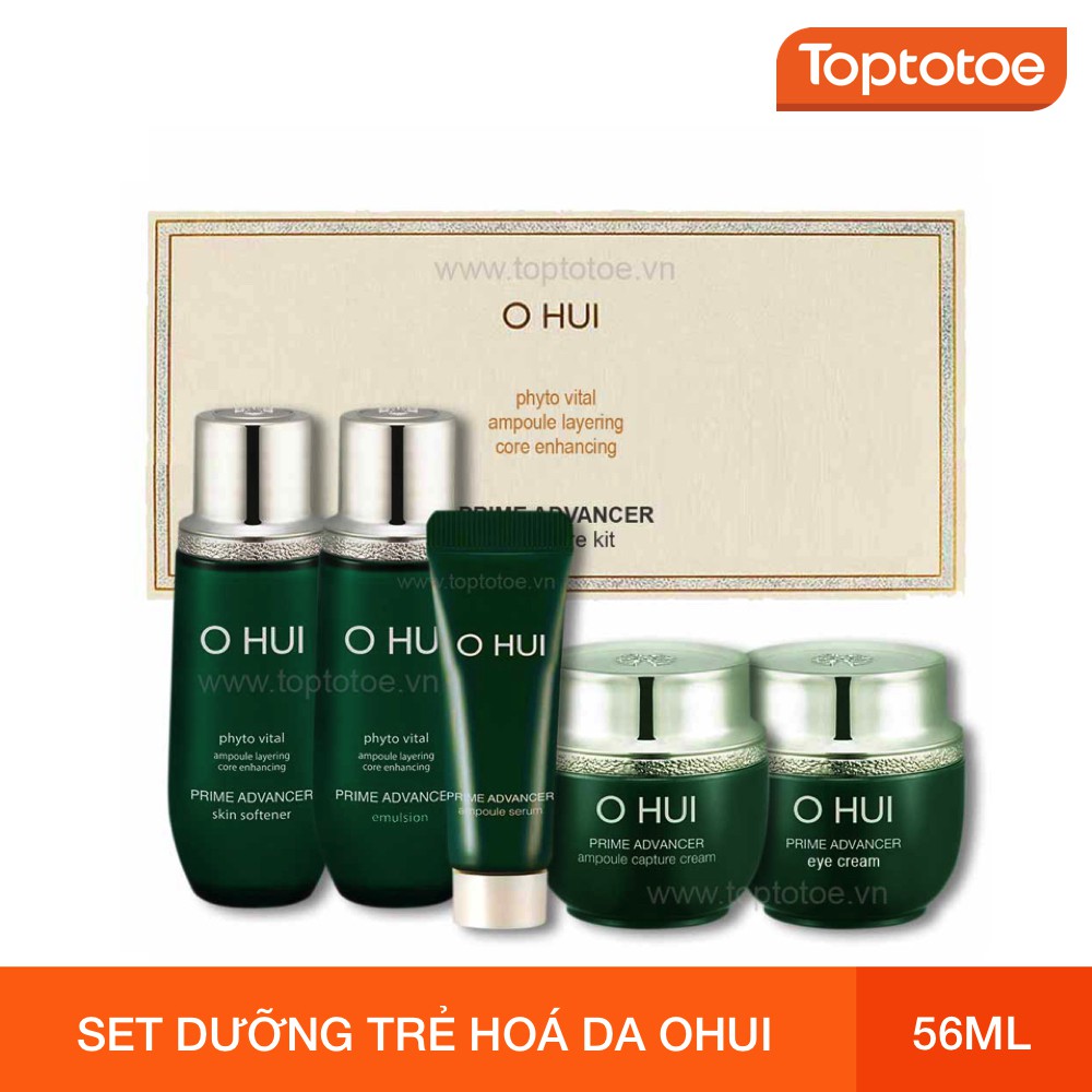 Bộ Siêu Dưỡng Trẻ Hoá Căng Bóng Da Ohui Prime Advancer 5pcs 56ml