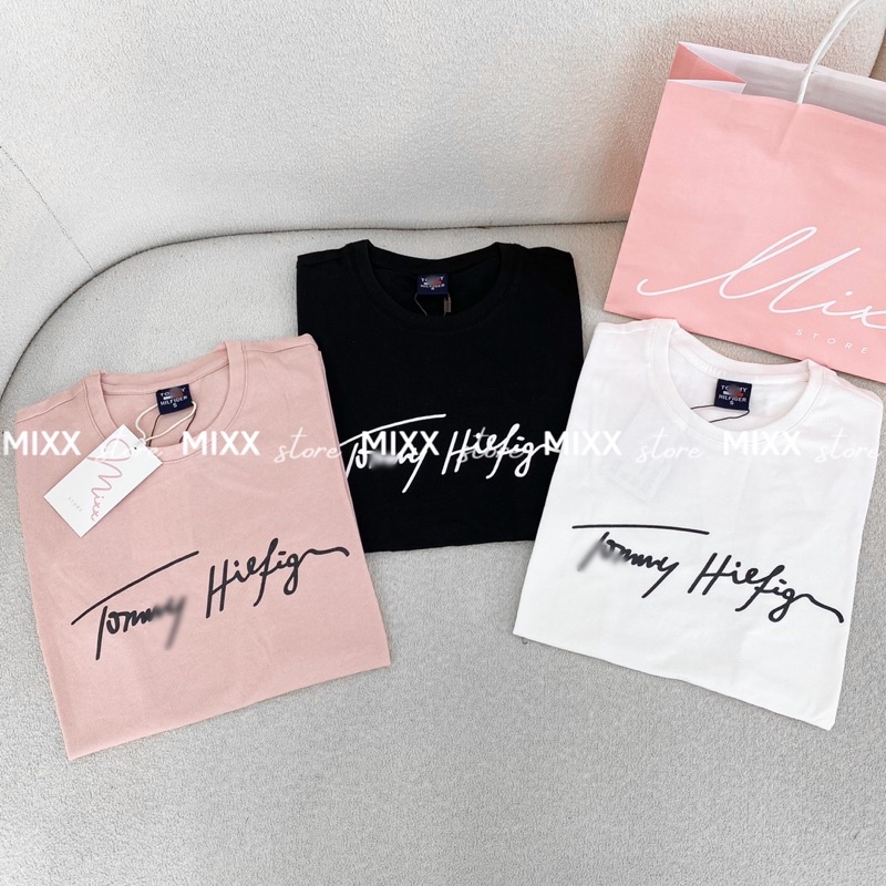 Áo thun nữ TOM-MY chữ ký chất cotton mềm mịn thoáng mát phom vừa chuẩn đẹp