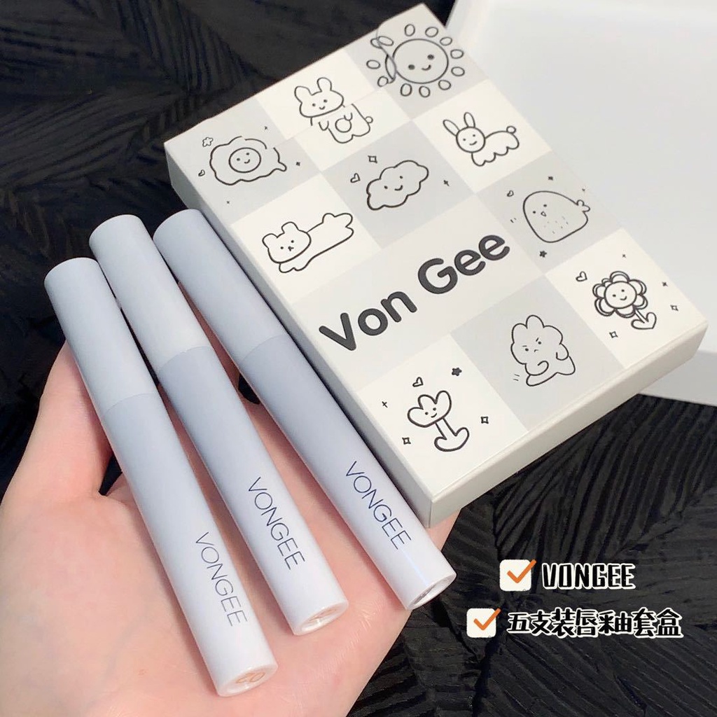 [Hàng mới về] Set 5 thỏi son lì Von Gee chất son mịn như nhung