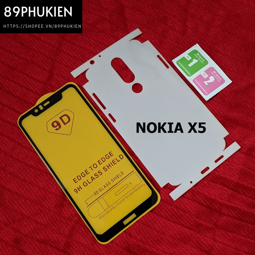 Bộ PPF nhám full viền và kính cường lực full màn Nokia 5.1 Plus (Nokia X5)