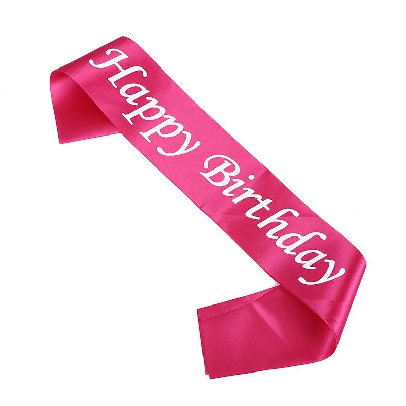 Băng Đeo Chéo Họa Tiết Chữ Happy Birthday