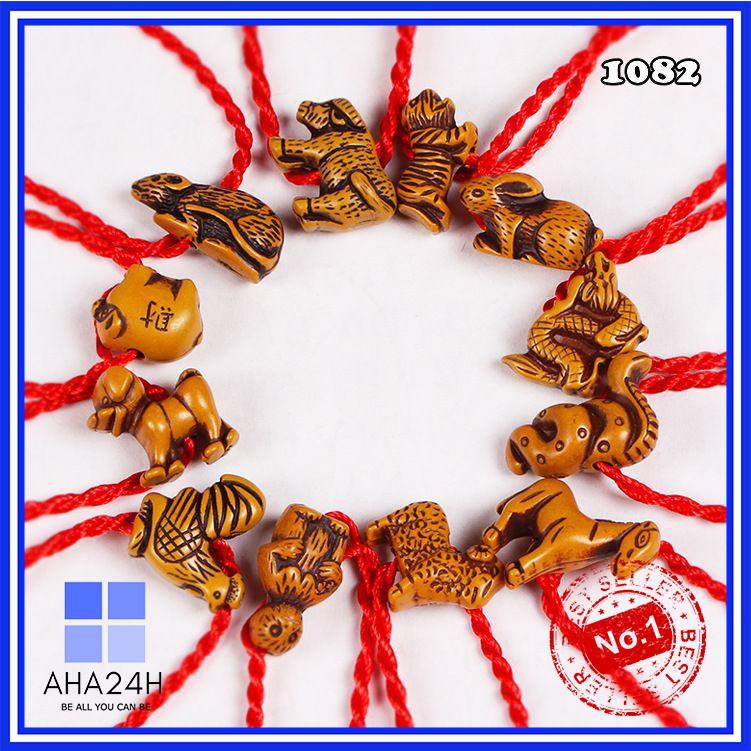 VÒNG TAY CHỈ ĐỎ MIX 12 CON GIÁP - MIX MẶT ĐỦ LOẠI (MẶT NGẪU NHIÊN) AH1082 | BigBuy360 - bigbuy360.vn