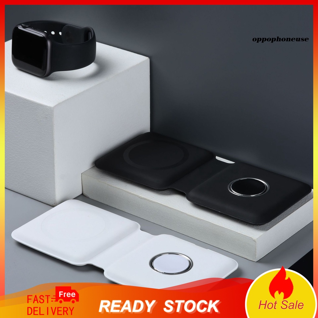 Đế sạc nhanh không dây 2 trong 1 gấp gọn thích hợp cho đồng hồ Apple