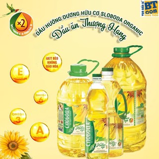 DẦU ĂN HƯỚNG DƯƠNG NGA SLOBODA ORGANIC 1L Date T12/2021