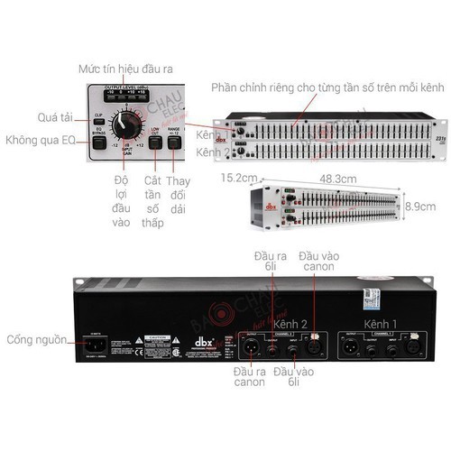 Lọc xì dbx 231S EQ. - tặng kèm 2 dây canon