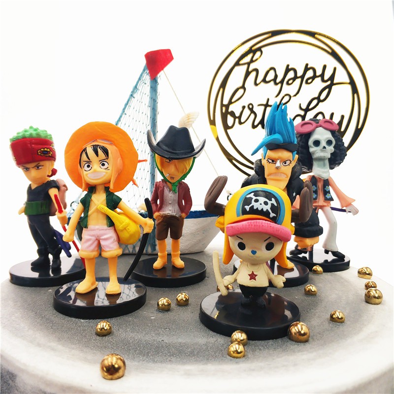 {Mô hình OnePiece cao 6-9 cm} Combo 6 mô hình One Piece - Team Luffy mũ rơm đồ chơi nhân vật Chibi Anime Figures giá rẻ