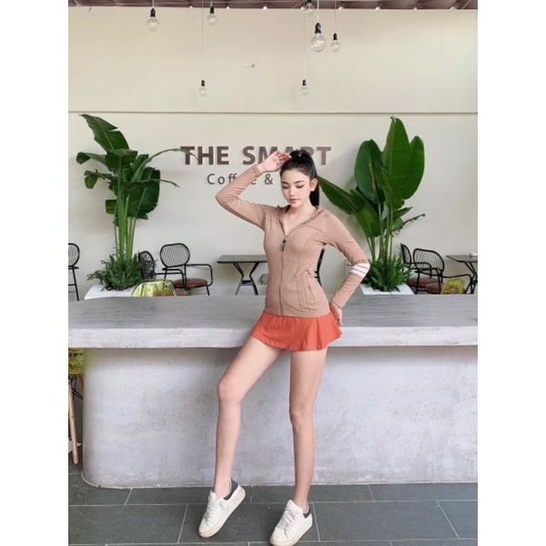 Áo Khoác Nữ Ôm Body, Tôn Dáng Hàng QC Mẫu Mới VN21. Áo Khoác Thể Thao Nữ Tập Gym, Yoga Hàng Loại 1