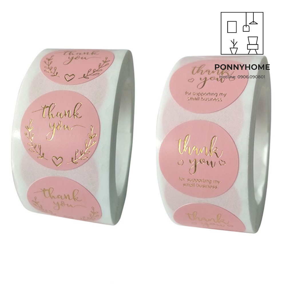 Set 10 miếng Sticker Cám Ơn để gói quà tặng