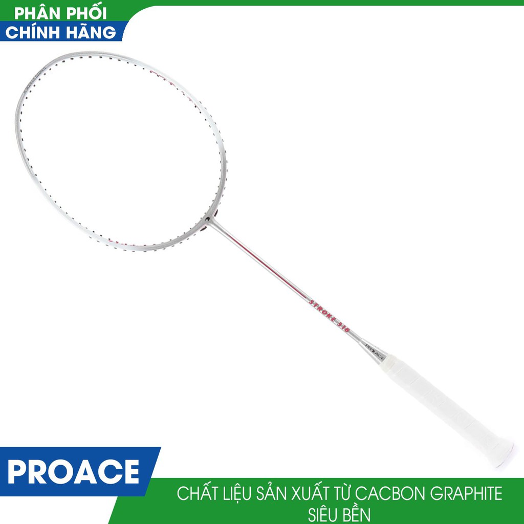 Vợt cầu lông PRO ACE STOKE 318 (Trắng / đỏ)