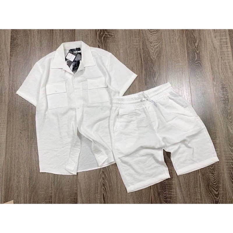 BNAM05 - BỘ ĐŨI NAM ÁO SƠ MI ĐÁP TÚI 2 MÀU | BigBuy360 - bigbuy360.vn