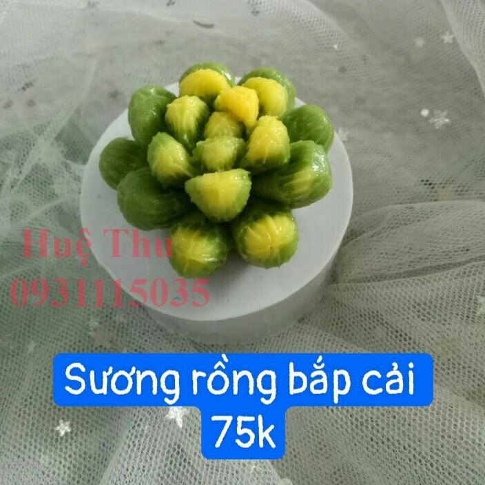 Khuôn silicon Sen Đá Bắp Cải 6cm đổ tạo hình cho bánh rau câu 3D, 4D