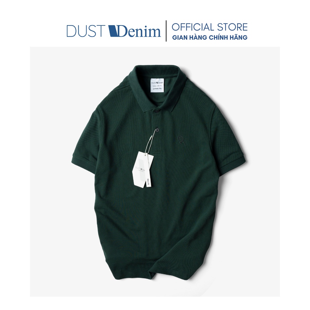 Áo thun Polo nam cổ bẻ DUST DENIM chất vải cotton dệt hạt gạo, thoáng khí, co giãn tốt