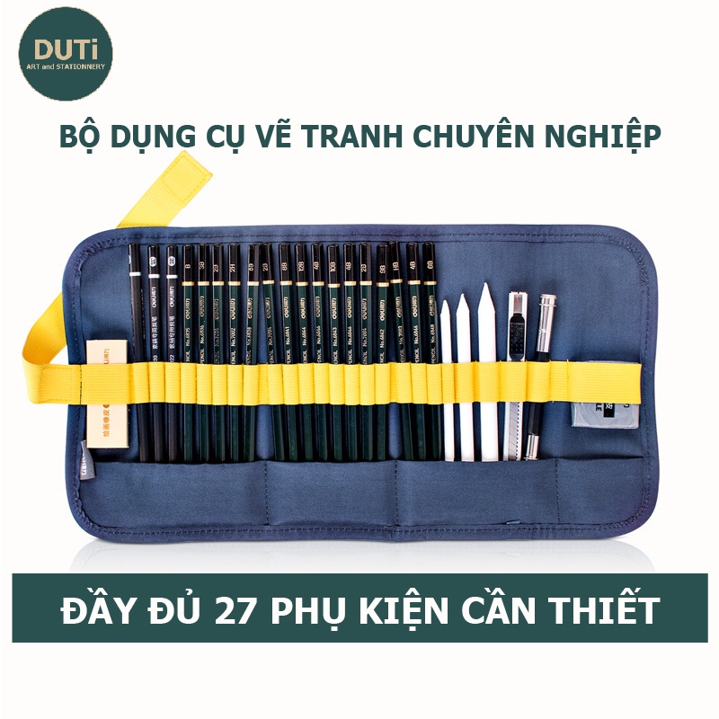 Bộ Dụng Cụ Vẽ Tranh Chuyên Nghiệp Deli Đầy Đủ 27 Phụ Kiện Set Bút Vẽ Phác  Thảo Chân Dung Truyền Thần Dùng Cho Mỹ Thuật | Shopee Việt Nam