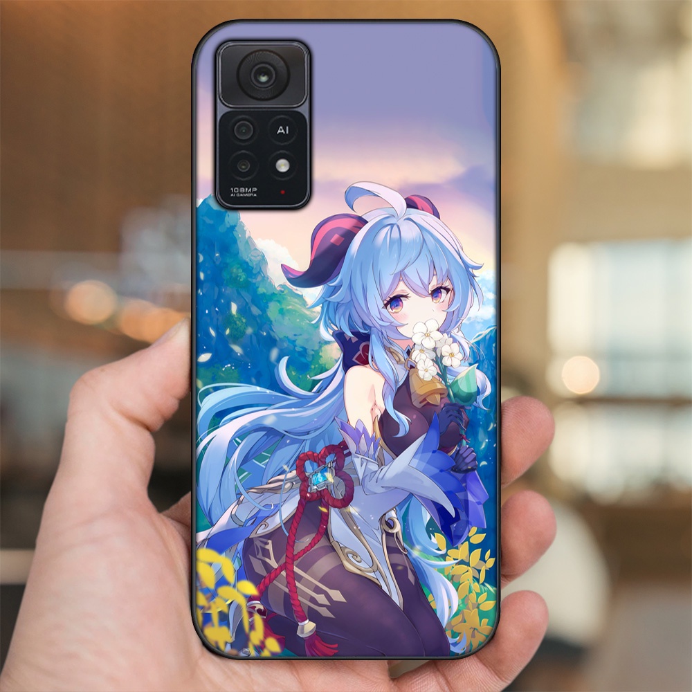 Ốp lưng Xiaomi Redmi Note 11 Pro 5G viền đen in hình Ganyu Genshin Impact