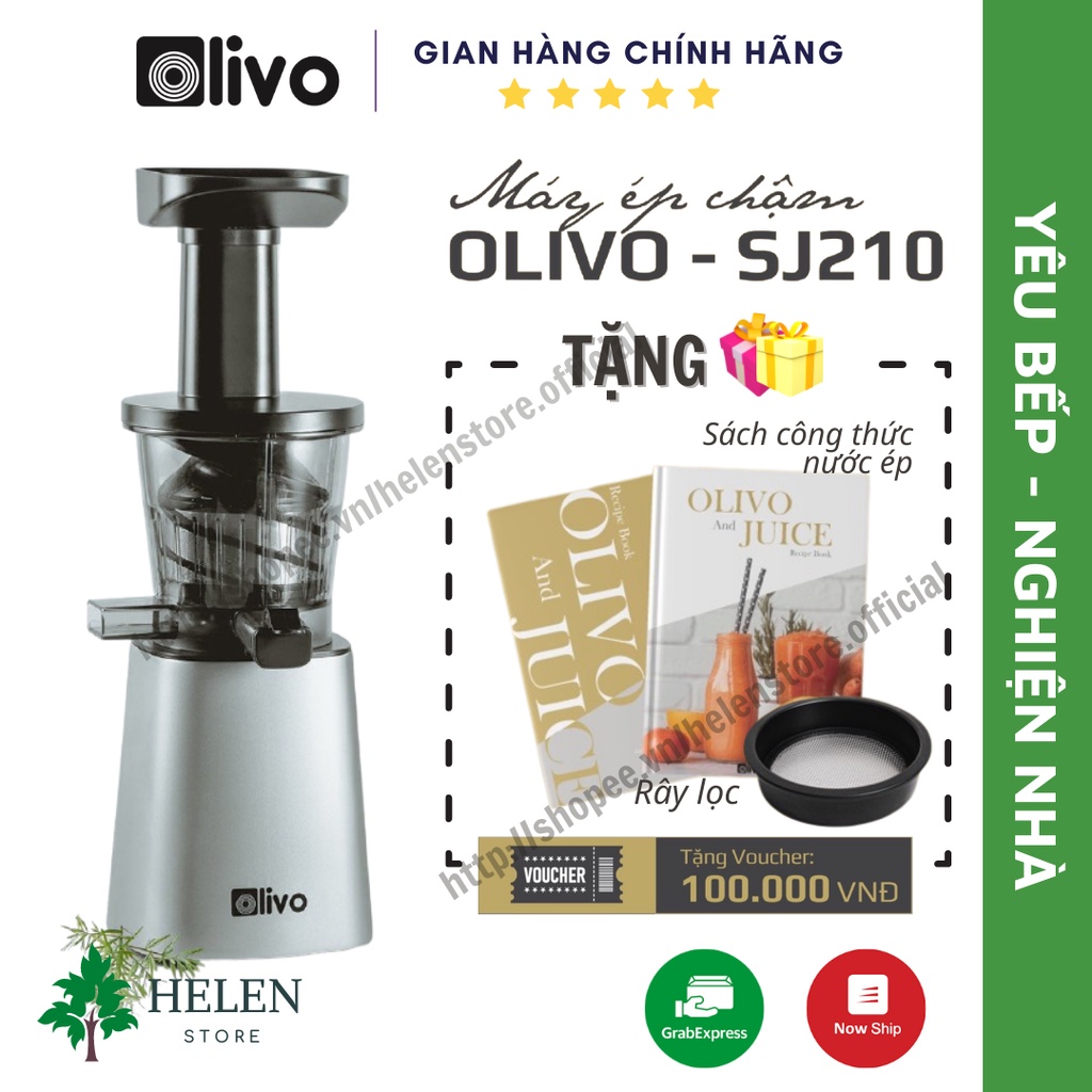 Máy Ép Chậm Olivo SJ 210 ♥️ BẢO HÀNH 24 THÁNG ♥️ Máy ép trái cây, hoa quả - Helen Store