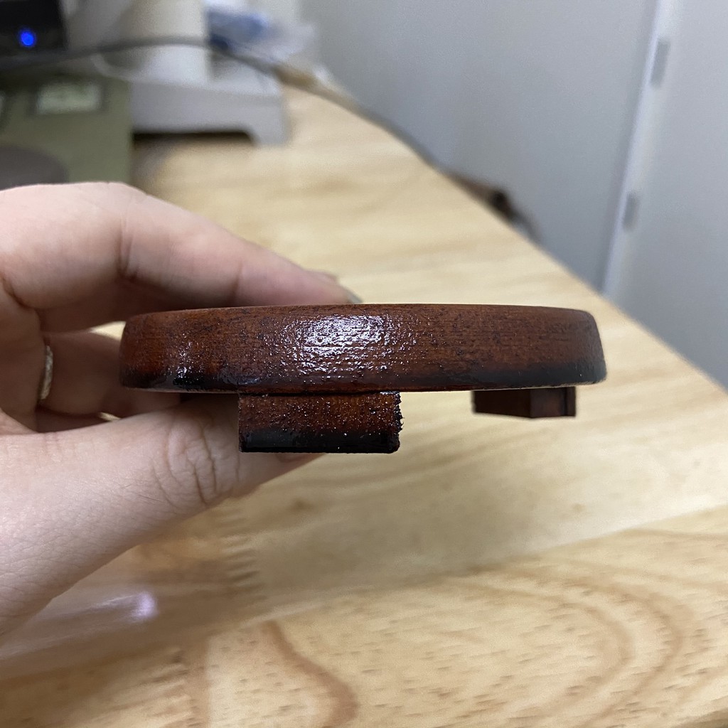 Đế gỗ nhỏ đặt lư hương, ấm chén, thác khói phụ kiện trang trí nhà cửa