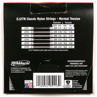Dây đàn guitar classic Addario EJ27