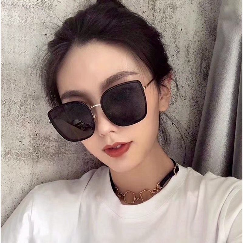 Kính mát gọng vuông bản rộng chống bức xạ phong cách Hàn Quốc cổ điển thời trang