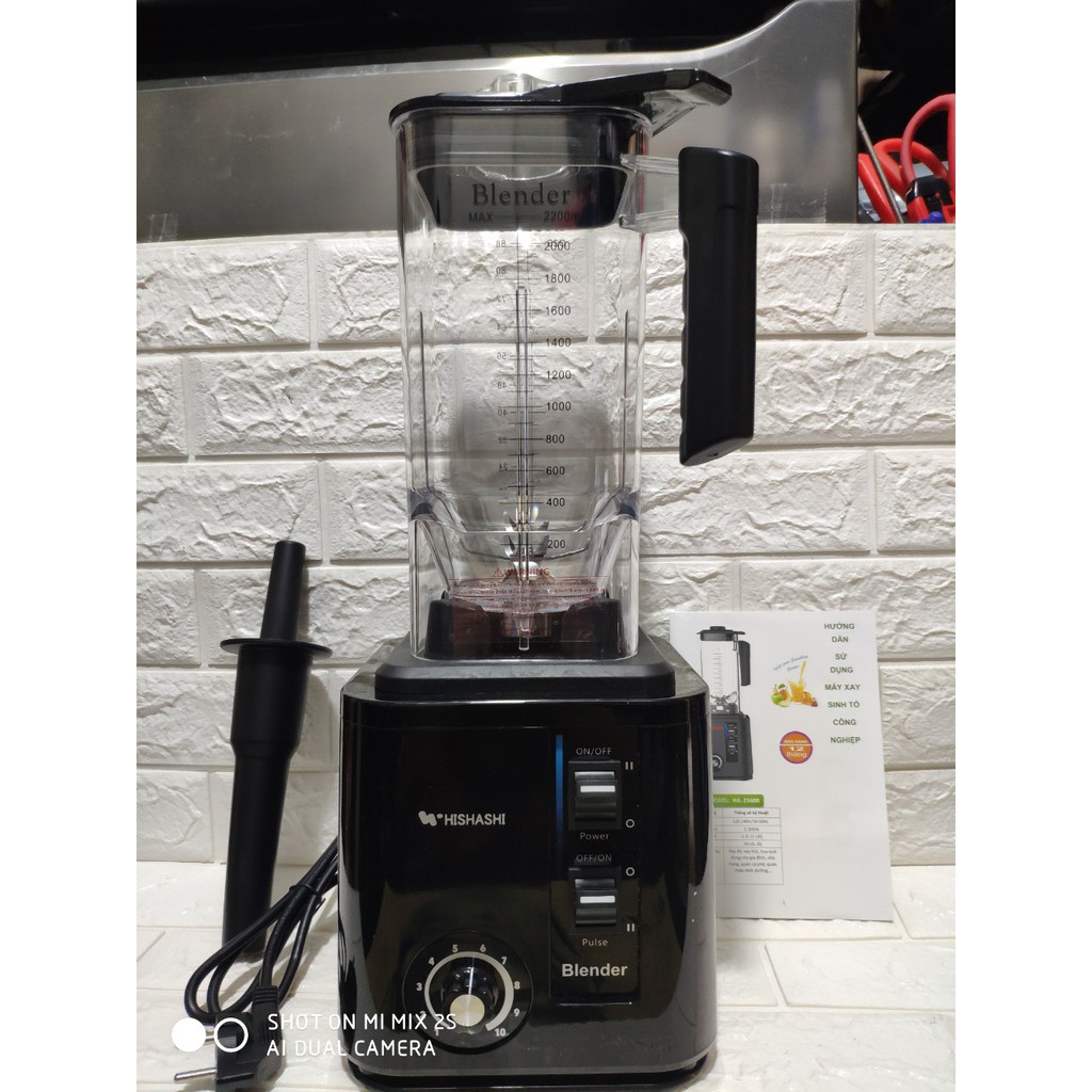 Máy Xay Công Nghiệp Chuyên Dụng BLENDER HJI- 2560R [ 2200W ], Xay Đá Bi, Sinh Tố Đá, Xay Thịt Cá , Xay Hạt, Xay Bột