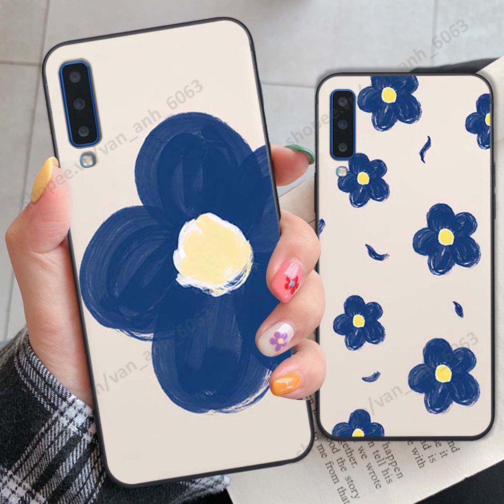 Ốp lưng Samsung A7 2018 / A9 2018 in hình hoa, gấu rich bear nghệ thuật, thời trang