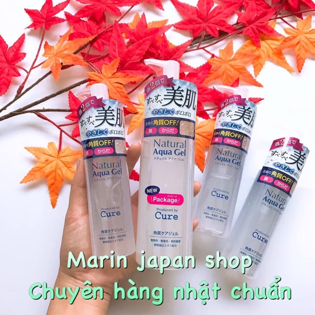 (Có video mua hàng store Nhật) Tẩy da chết Cure Natural Aqua Gel Nhật Bản 250gr
