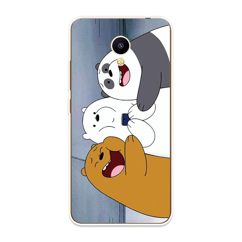 Meizu M5C M5S M6S M6T U10 U20 Soft TPU Silicone Phone Case Cover Three Bare Bears 3