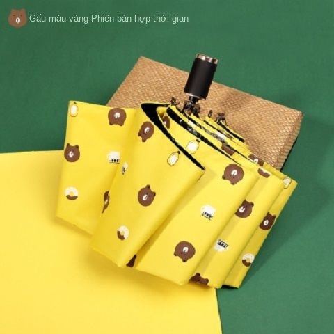 FQuạt gấp ô dù nữ sinh phiên bản hàn quốc dễ thương to tự động cổ khung tô điện cỡ lớn lưới màu đỏ