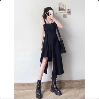 VÁY ĐEN ULZZANG XẺ BÊN CHIẾN BINH🌸style chất