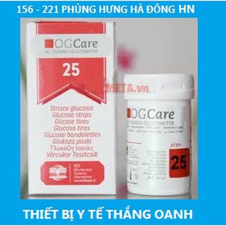 [GIÁ RẺ NHẤT] Que thử đường huyết OGCARE (25 que)