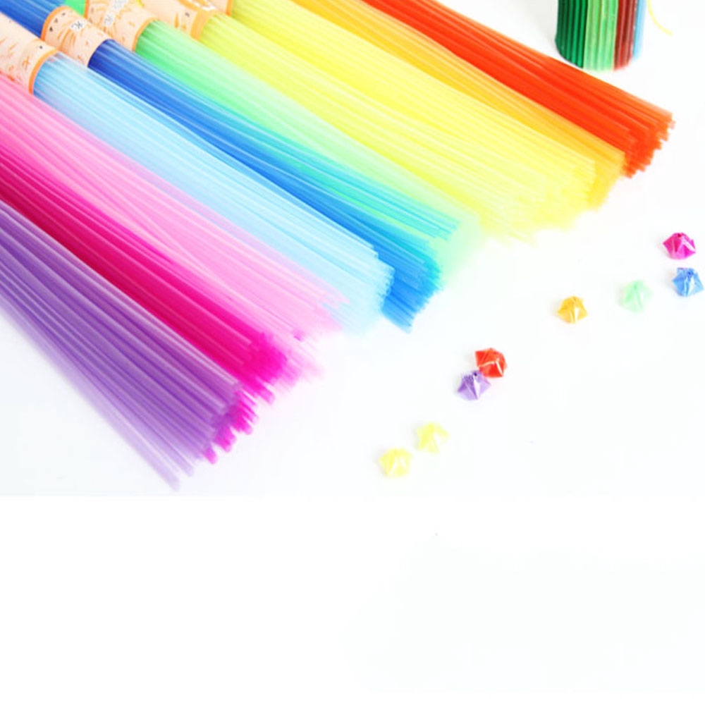 Ống Hút Nhựa Gấp Ngôi Sao May Mắn Origami