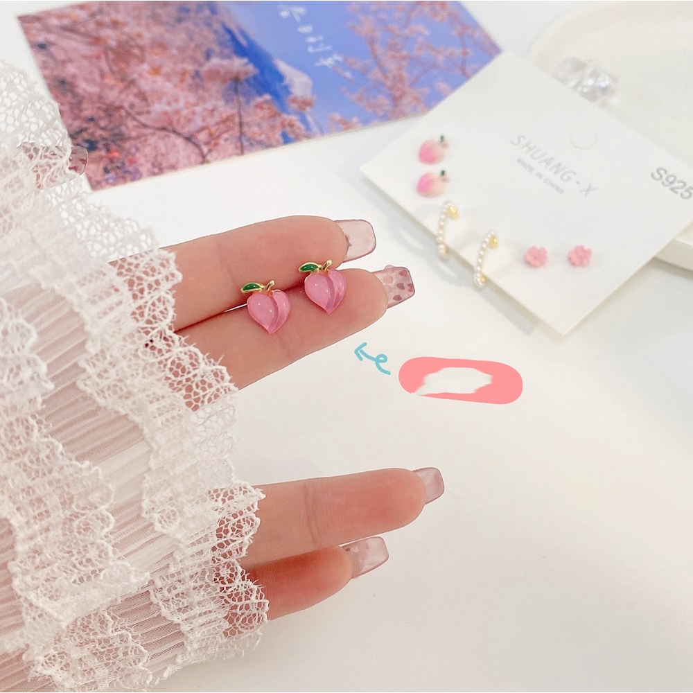 Đôi Bông Tai Ngọc Trai Giả Họa Tiết Hoa Thời Trang Dễ Thương Cho Nữ