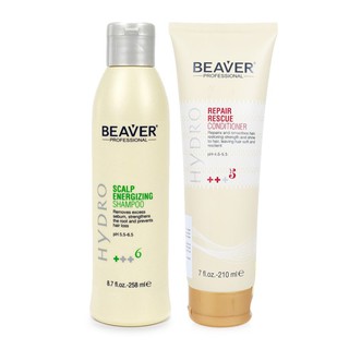 Combo dầu gội kích thích mọc tóc và dầu xả tái tạo Beaver Hydro