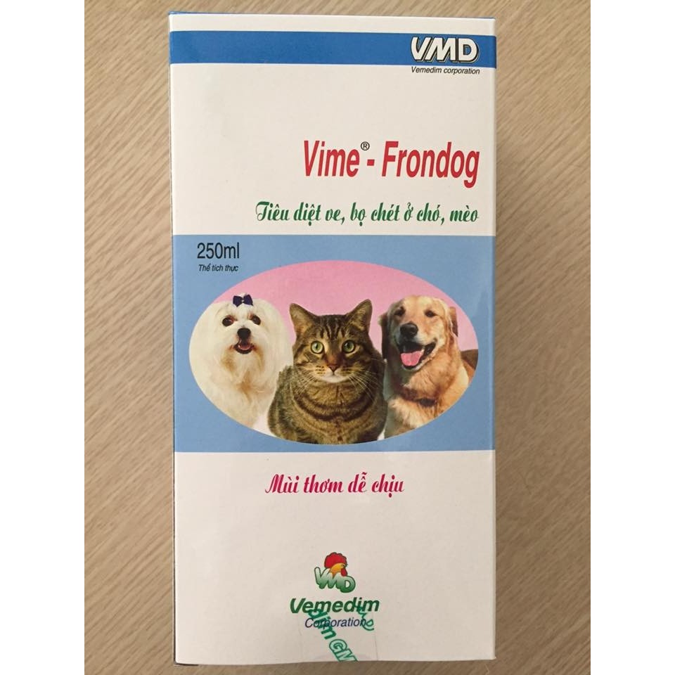 dung dịch xịt ngăn ngừa loại bỏ ký sinh trùng Vime VIME-FRONDOG