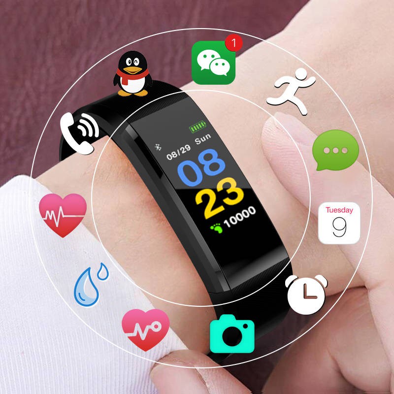 tử hồ Mô hình vụ nổ! Vòng đeo tay thông minh Bluetooth Phiên bản Hàn Quốc của nam và nữ sinh viên đa chức năng bước