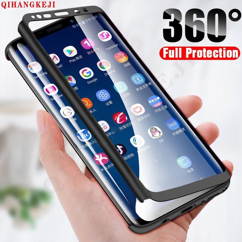 Ốp Lưng Bảo Vệ Toàn Diện 360 Độ Kèm Kính Cường Lực Cho Samsung S10E S9 S10 S20 Plus