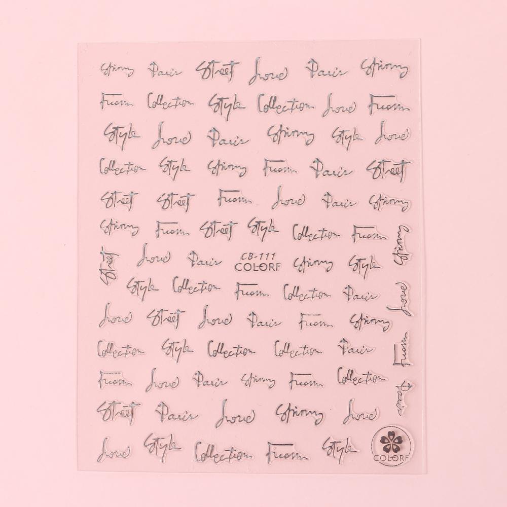 Miếng Dán Trang Trí Móng Tay Màu Đen DIY Độc Đáo