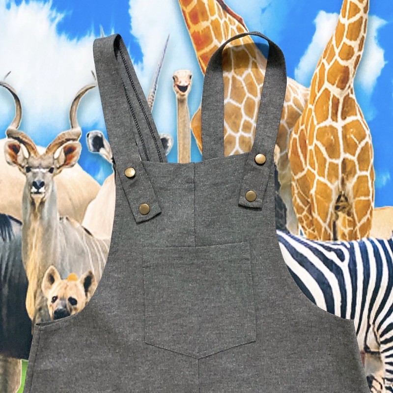 Size M đầm yếm thun umi ngắn màu xám ghi | BigBuy360 - bigbuy360.vn