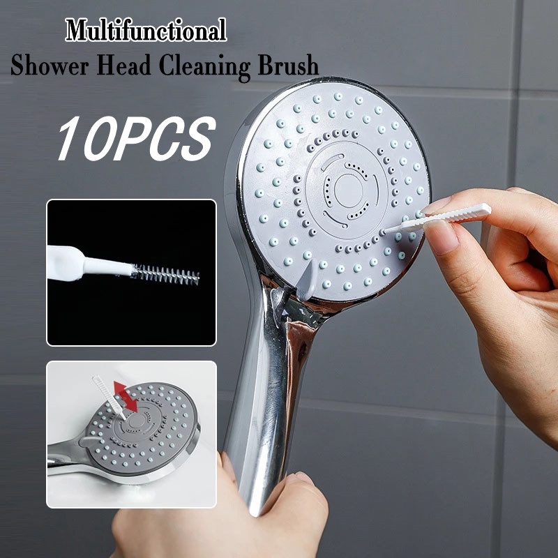 Set 10 Cọ Nylon Mini Vệ Sinh Đầu Vòi Hoa Sen Chống Tắc Nghẽn Đa Năng