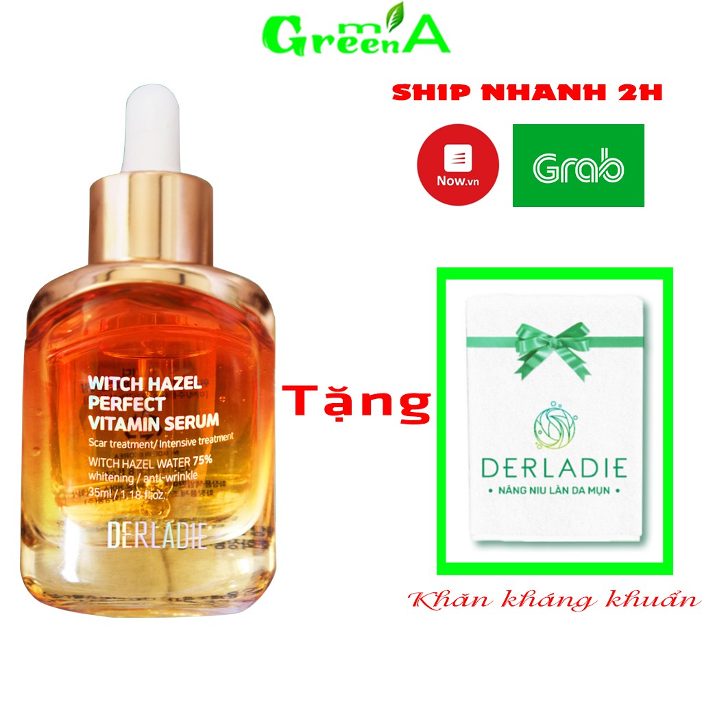 Serum Derladie Witch Hazel Perfect Vitamin Tinh Chất Serum 35ml Giảm Mụn, Giảm Thâm Sẹo Rỗ Chính Hãng Nhập Khẩu