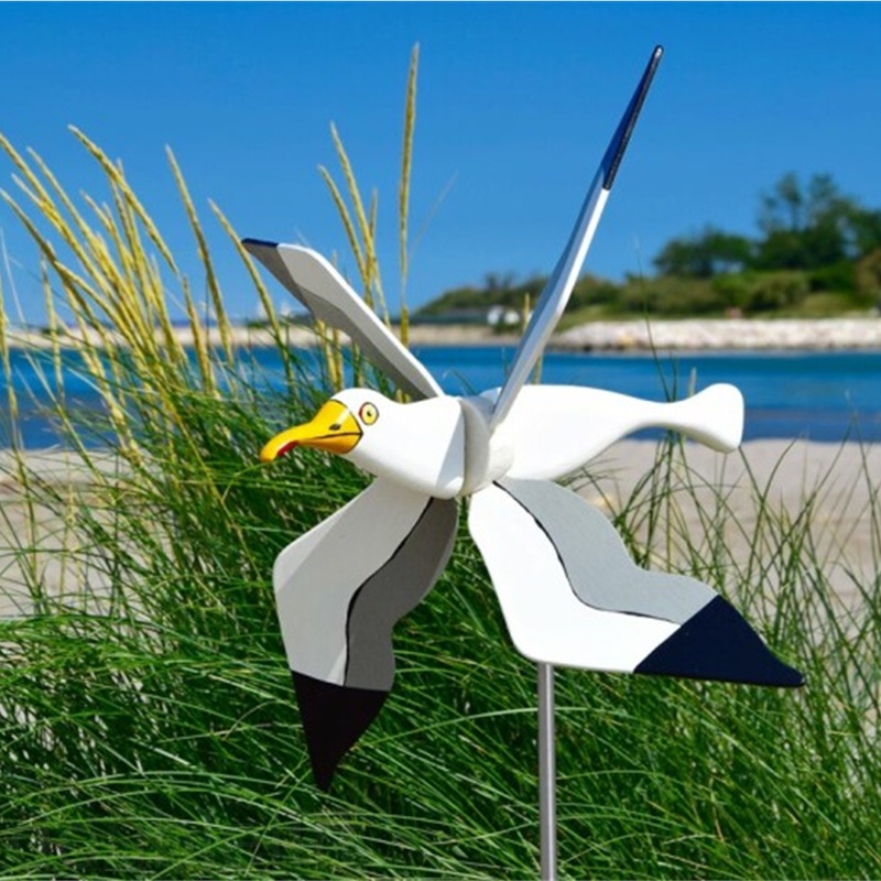 Windmill Decoration Bird Shape Garden Wind Spinner Ornament Resin Rotating Lawn Yard Prop doublelift store