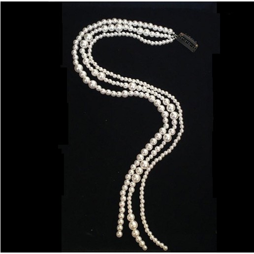 [HOT] Kẹp Tóc Phím Nối Tóc Hình Chuỗi Ngọc Trai Nhân Tạo Phối Tua Rua Phong cách thời trang cá tính 214KTNT8