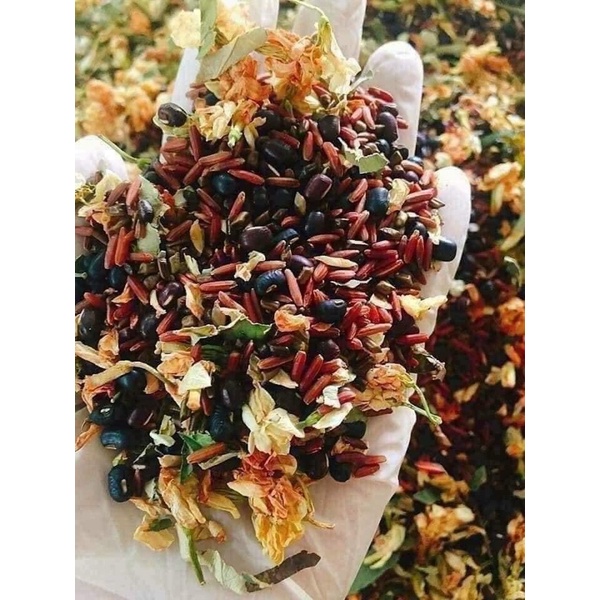 Trà gạo lứt huyết rồng đậu đen 1 kg rang củi
