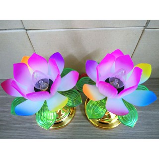 2 CÁI ĐÈN SEN TRANG TRÍ BÀN THỜ GIA TIÊN